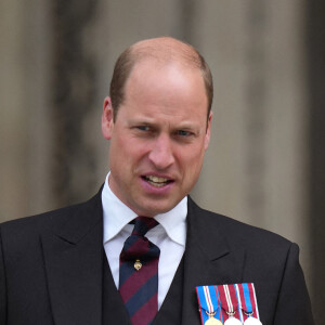 Le prince William, duc de Cambridge, et Catherine (Kate) Middleton, duchesse de Cambridge - Les membres de la famille royale et les invités à la sortie de la messe du jubilé, célébrée à la cathédrale Saint-Paul de Londres, Royaume Uni, le 3 juin 2022. 