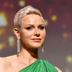 La princesse Charlene de Monaco lors de la cérémonie d'ouverture de la 61ème édition du Festival de Télévision de Monte-Carlo au Grimaldi Forum, à Monaco, le 17 juin 2022. © Bruno Bebert/Bestimage 