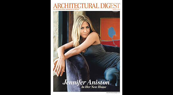Jennifer Aniston en couverture de Architectural Digest
