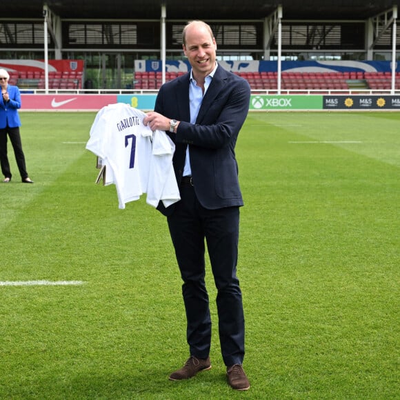 Visite du prince William, duc de Cambridge, à St George's Park à Burton-on-Trent, Royaume Uni, le 15 juin 2022, pour rencontrer l'équipe féminine d'Angleterre avant l'Euro féminin de l'UEFA 2022. 