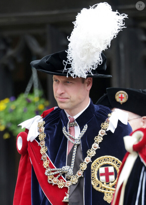 Le prince William, duc de Cambridge - Service annuel de l'Ordre de la jarretière à la chapelle Saint-Georges du château de Windsor, le 13 juin 2022. 