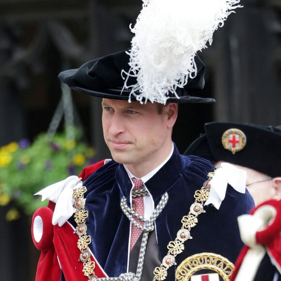 Le prince William, duc de Cambridge - Service annuel de l'Ordre de la jarretière à la chapelle Saint-Georges du château de Windsor, le 13 juin 2022. 