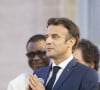 Emmanuel Macron, président de la République lors de la fête de la musique au palais de l'Elysée à Paris le 21 juin 2022