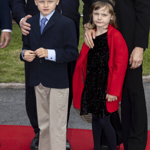 Le prince Jacques de Monaco et la princesse Gabriella - Le prince Albert II de Monaco inaugure l'exposition l’exposition "Sailing the Sea of Science, Scientist and explorer. Prince Albert Ier and the early norwegian exploration of Svalbard " au Fram Museum à Oslo le 22 juin 2022.