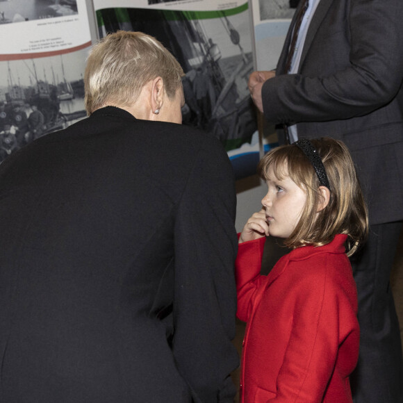 La princesse Charlene de Monaco et la princesse Gabriella - Le prince Albert II de Monaco inaugure l'exposition l’exposition "Sailing the Sea of Science, Scientist and explorer. Prince Albert Ier and the early norwegian exploration of Svalbard " au Fram Museum à Oslo le 22 juin 2022.