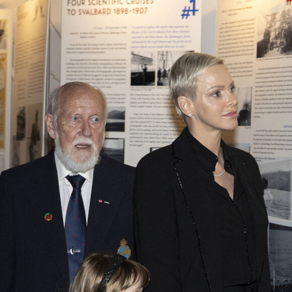 Le prince Haakon de Norvège, le prince Albert II de Monaco, la princesse Charlene et la princesse Gabriella - Le prince Albert II de Monaco inaugure l'exposition l’exposition "Sailing the Sea of Science, Scientist and explorer. Prince Albert Ier and the early norwegian exploration of Svalbard " au Fram Museum à Oslo le 22 juin 2022.