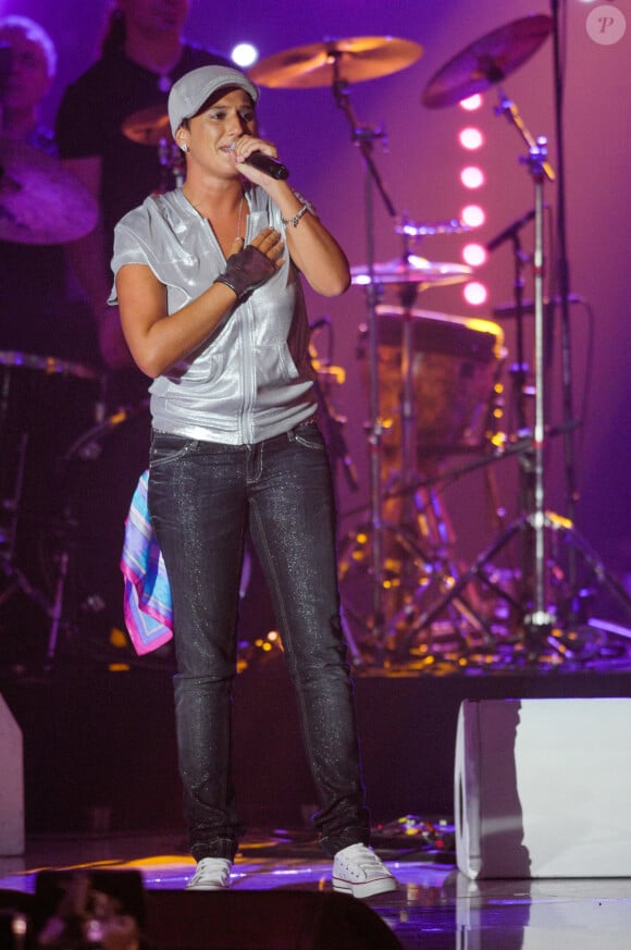 La rappeuse Diam's aux victoires de la musique en 2008.