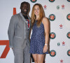 Alizé Cornet et Ladji Doucoure - Soirée des joueurs à la Tour Eiffel lors du tournoi de tennis de Roland Garros à Paris. Le 22 mai 2015.