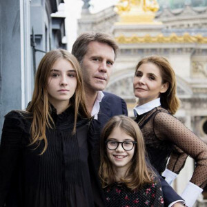 Carte de voeux de la famille princière de Savoie - La princesse Vittora, la princesse Luisa et leurs parents, le prince Emmanuel-Philibert et la princesse Clotilde. © Real Casa di Savoia via Bestimage