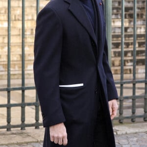 Le prince Emmanuel-Philibert de Savoie - Sorties de la messe anniversaire à la mémoire de Pierre Cardin en l'église de La Madeleine à Paris. Le 29 janvier 2021