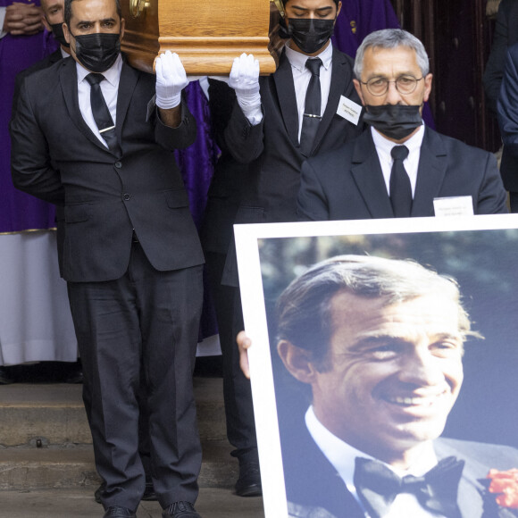Obsèques de Jean-Paul Belmondo en l'église Saint-Germain-des-Prés, à Paris le 10 septembre 2021. © Cyril Moreau / Bestimage 