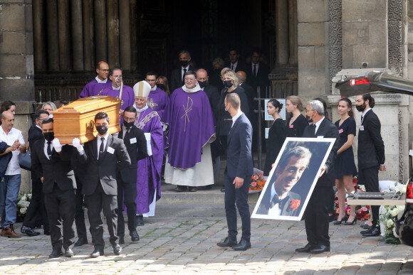 Obsèques de Jean-Paul Belmondo en l'église Saint-Germain-des-Prés, à Paris le 10 septembre 2021. © Dominique Jacovides / Bestimage 