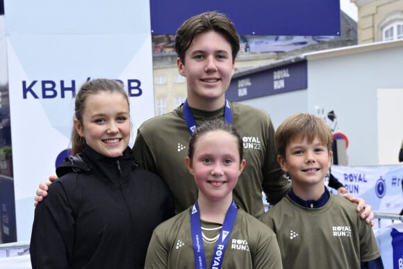 La famille royale du Danemark participe à la course "Royal Run" à Copenhague, le 6 juin 2022. Le prince Frederik, la princesse Mary de Danemark et leurs enfants, le prince Christian, la princesse Isabella, le prince Vincent et la princesse Joséphine de Danemark n'ont pas ménagé leurs efforts. 
