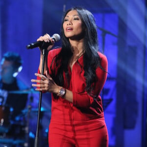 Anggun - Enregistrement de l'émission "Du côté de chez Dave", diffusée le 10 janvier sur France 3. Le 9 décembre 2015 © CVS / Bestimage 