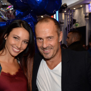 Exclusif - Delphine Wespiser (Miss France 2012) et son compagnon Roger Erhart - 1er anniversaire de la collaboration entre l'artiste contemporain R.Orlinski avec le parc Disneyland Paris, au Disney Store, à Paris, France, le 4 octobre 2018. © Rachid Bellak/Bestimage 