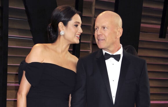 Bruce Willis et sa femme Emma Heming (enceinte) à West Hollywood. Le 2 mars 2014.