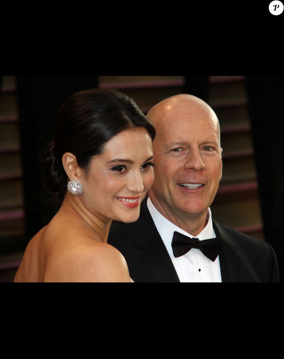 Bruce Willis, Emma Heming à la soirée Vanity Fair après la 86 ème cérémonie des Oscars le 2 mars 2014
