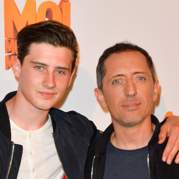 Noé Elmaleh et son père Gad Elmaleh (Voix de Gru) - Avant-première du film d'animation "Moi Moche et Méchant 3" au cinéma Gaumont Champs-Elysées Marignan à Paris, France, le 27 juin 2017.