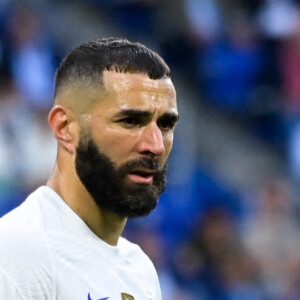 Attitude de Karim Benzema ( 19 - France ) - - Match de la 4ème journée de la Ligue des Nations entre la France et la Croatie au Stade de France à Saint-Denis le 13 juin 2022.