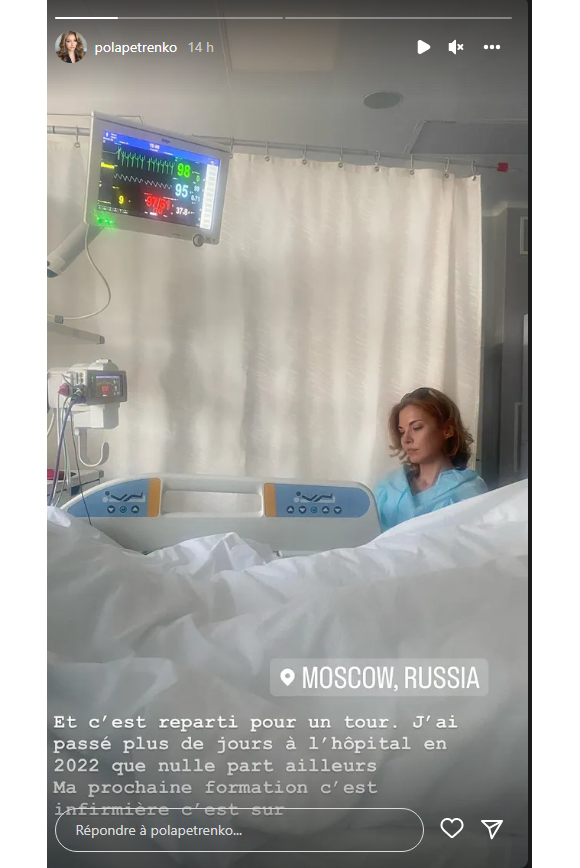 Pola Petrenko (Ici tout commence) à l'hôpital en Russie pour rendre visite à sa grand-mère - Instagram