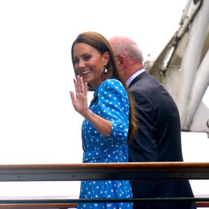 La Duchesse de Cambridge dans la tribune royale du tournoi 2022 de Wimbledon au All England Lawn Tennis and Croquet Club, Wimbledon, le 5 juillet 2022. @ Adam Davy/PA Wire.