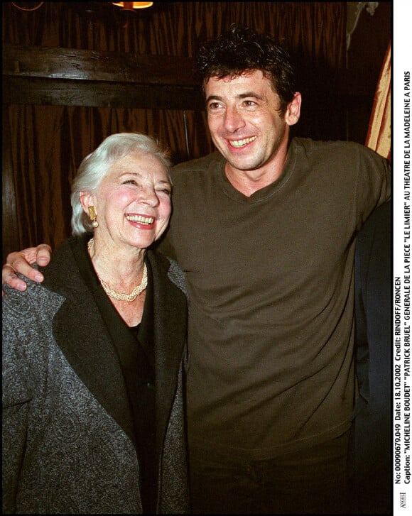 Micheline Boudet et Patrick Bruel en 2002. 
