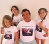 Arnaud Lagardère et Liva, Mila et Nolan, les trois enfants qu'il a eus avec Jade Lagardère