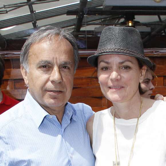 Patrice Dominguez et sa femme Cendrine - People au 4ème jour des internationaux de France de Roland-Garros le 30 mai 2012.