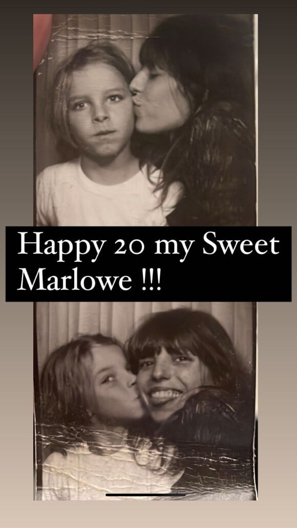Lou Doillon fête les 20 ans de son fils Marlowe ce mardi. @ Instagram / Lou Doillon