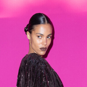 Tina Kunakey - People au défilé de mode automne-hiver 2022/2023 "Valentino" au Carreau du Temple lors de la fashion week de Paris. Le 6 mars 2022 © Olivier Borde / Bestimage 