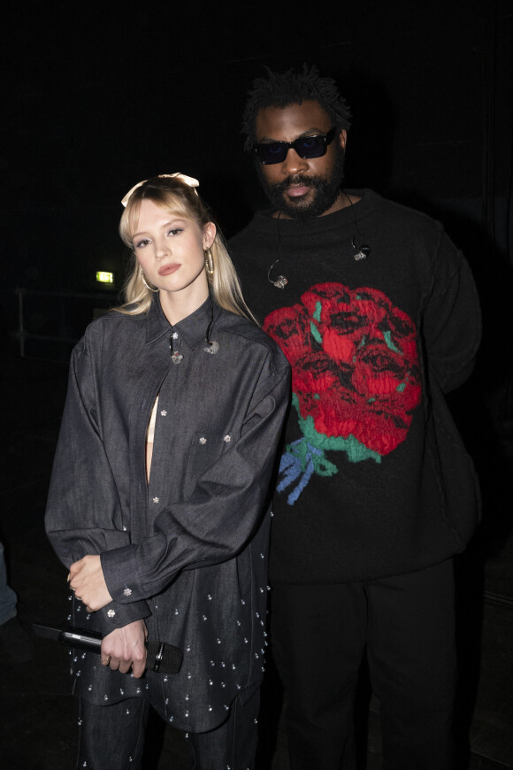 Angèle et Damso en backstage lors la 37ème cérémonie des Victoires de la musique à la Seine musicale de Boulogne-Billancourt, le 11 février 2022. © Cyril Moreau / Tiziano Da Silva / Bestimage 