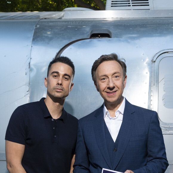 Stéphane Bern et son compagnon Yori pour le concert du 14 juillet 2022.