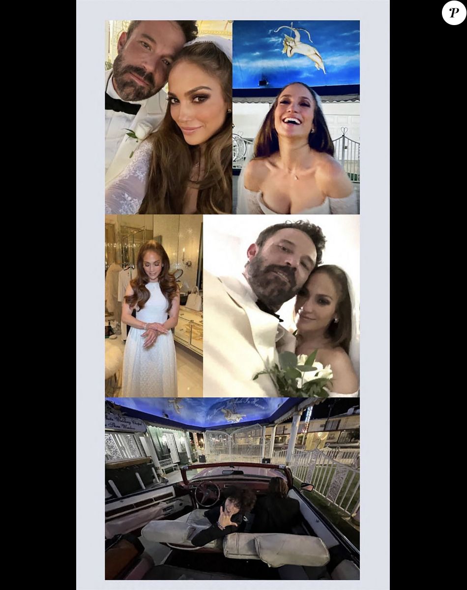 Jennifer Lopez poste la préparation de son mariage avec Ben Affleck sur ses réseaux sociaux. Jennifer et Ben se sont mariés à la &quot;A Little White Chapel&quot; à Las Vegas le 16 juillet 2022.