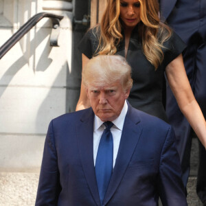 Donald Trump - Obsèques de Ivana Trump en l'église St Vincent Ferrer à New York. Le 20 juillet 2022 