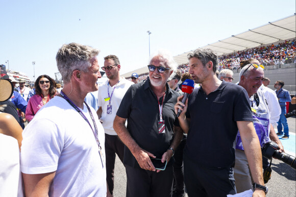 Ralf Schumacher, Flavio Briatore, - Les célébrités lors du Grand Prix de France de Formule 1 (F1) sur le circuit Paul Ricard au Castellet, le 24 juillet 2022. 