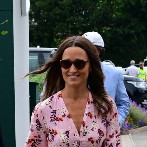 Pippa Middleton Matthews - Les célébrités arrivent à Wimbledon pour assister à la finale entre Novak Djokovic et Roger Federer à Londres, le 14 juillet 2019. 