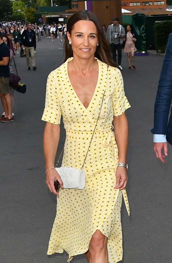 Pippa Middleton - Les célébrités quittent Wimbledon à Londres, le 12 juillet 2019. 