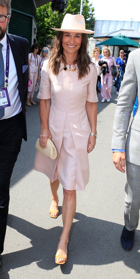 Pippa Middleton lors du tournoi de Wimbledon 2019 à Londres, le 8 juillet 2019. 