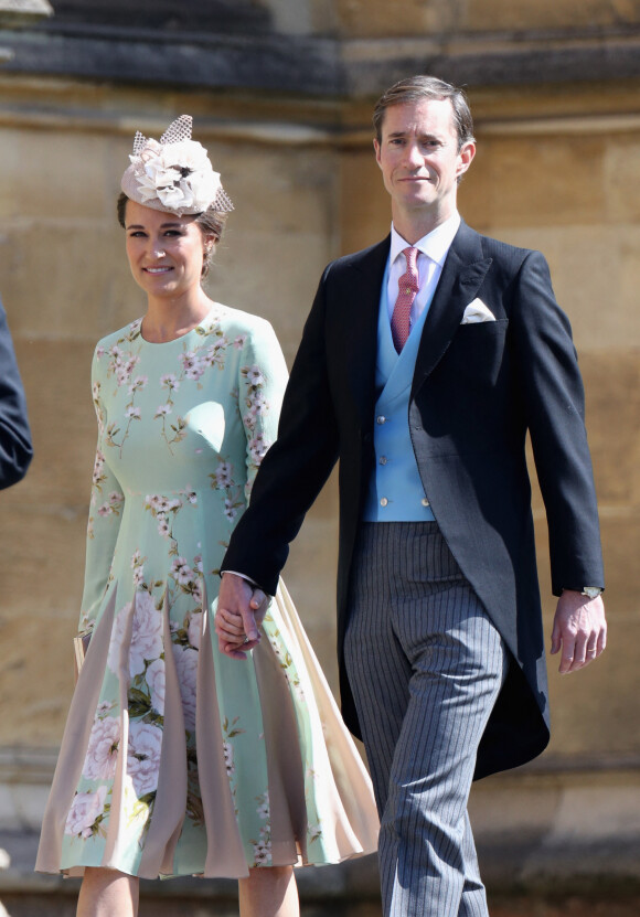Pippa Middleton (enceinte) et James Matthews - Les invités arrivent à la chapelle St. George pour le mariage du prince Harry et de Meghan Markle au château de Windsor, Royaume, Uni, le 19 mai 2018. 