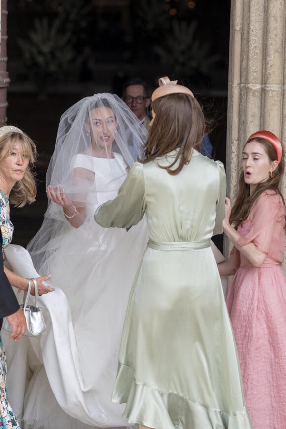 Lady Tatiana Mountbatten - Les invités arrivent au mariage de Lady Tatiana Mountbatten et Alick Dru à la cathédrale de Winchester, le 23 juillet 2022. Lady Tatiana Mountbattent est une cousine éloignée de la reine Elisabeth II d'Angleterre. 