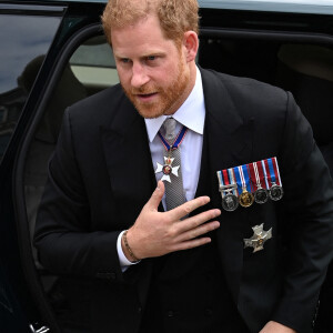 Le prince Harry - Les membres de la famille royale et les invités lors de la messe du jubilé, célébrée à la cathédrale Saint-Paul de Londres le 3 juin 2022. 