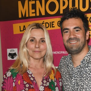 Exclusif - Sophie Favier et Alex Goude - Photocall du spectacle "Ménopause" au Théâtre de la Madeleine à Paris. Le 29 juin 2019. © Coadic Guirec / Bestimage