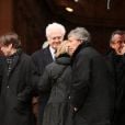 Lionel Jospin lors des obsèques de Pierre Vaneck, qui se sont tenues en l'église Saint-Roch, à Paris, le 6 février 2010.