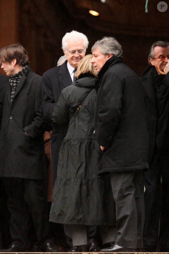 Lionel Jospin lors des obsèques de Pierre Vaneck, qui se sont tenues en l'église Saint-Roch, à Paris, le 6 février 2010.