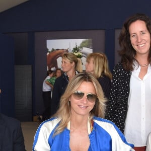 Exclusif - Roschdy Zem, Sarah Poniatowski, Louise Rochefort et Virginie Coupérie-Eiffel dans l'Espace VIP de la 8ème édition du "Longines Paris Eiffel Jumping" au Champ de Mars à Paris, le 26 juin 2022. © Perusseau/Gorassini/Tribeca/Bestimage