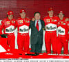 Felipe Massa, Luca Badoer, Jean Todt, Michael Schumacher et Rubbens Barrichello.