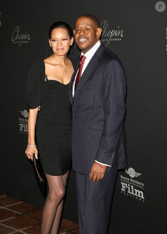 Forest Whitaker et sa jolie épouse Keisha vraiment ravissante à l'occasion du 25e Festival International du Film de Santa Monica, au Arlington Theatre, le 5 février 2010.