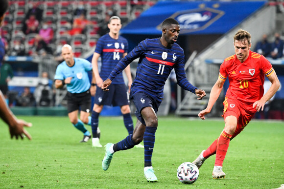 Aaron Ramsey (wal) lors du match amical de préparation de l'UEFA Euro 2020 "France - Pays de Galles (3-1)" au stade Allianz Riviera à Nice, le 2 juin 2021.