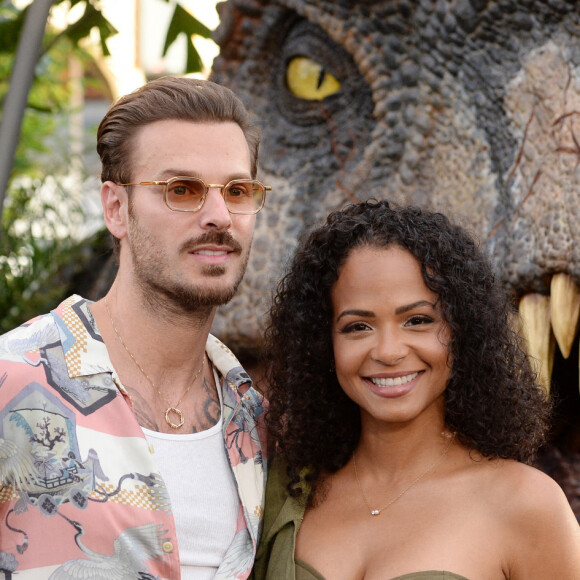 Christina Milian et son mari M Pokora (Matt Pokora) à la première du film "Jurassic World Dominion" à Los Angeles, le 6 juin 2022. 