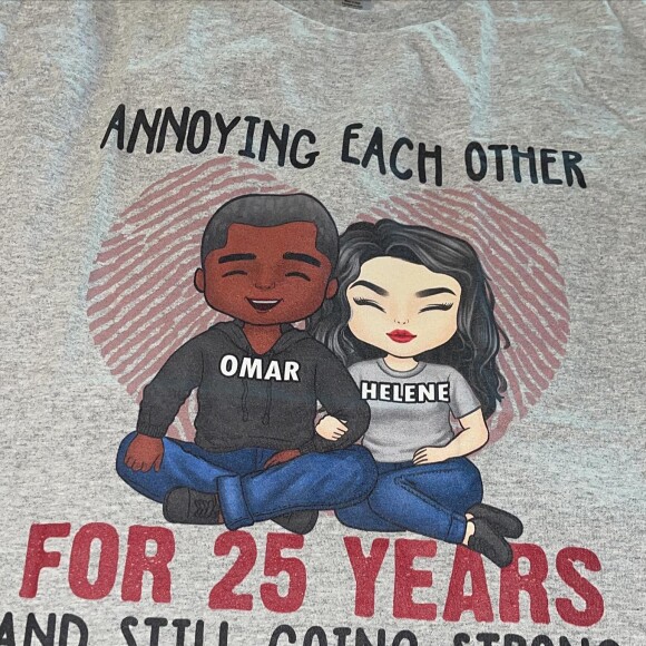 Omar et Hélène Sy célèbrent 25 ans d'amour. Le 9 août 2022.